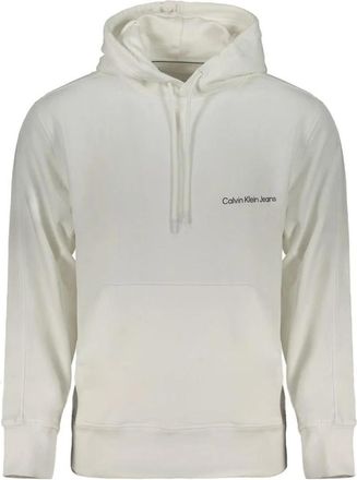 Calvin Klein Hoodie met logoprint - Heren - Hoodies - Wit - 2XL - Katoen - Hoodies & sweatvesten