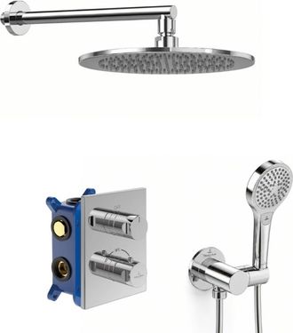 Villeroy & Boch Columna De Ducha Empotrada Villeroy & Boch Universal Shower Con Ducha De Mano De 3 Chorros, Cromada
