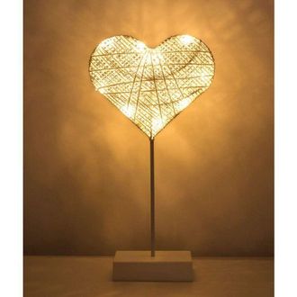 OEM Luz Nocturna Para Ni&ntilde;os, L&aacute;mpara De Escritorio Led Decorativa, L&aacute;mpara De Mesita De Noche Led Con Forma De Coraz&oacute;n A Pilas, Iluminaci&oacute;n Nocturna, Luz 