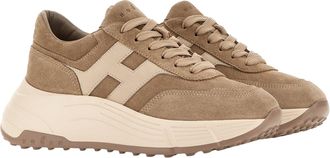 Hogan Womens Sneakers Hi-Fi Beige Brown Trainers