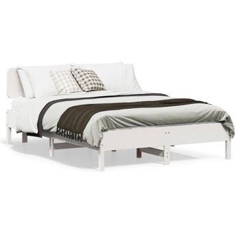 vidaXL Vidaxl - Estructura De Cama Sin Colch&oacute;n Madera De Pino Blanca 120x200 Cm