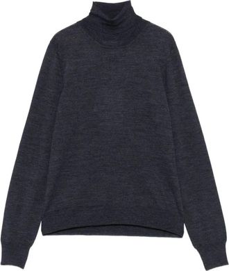Maison Margiela Blauwe Coltrui Trui Wol - Dames - Coltruien - Blauw - M - Wol - Truien & Vesten