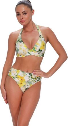 Sunsets Muse Halter Bikini Swimsuit Top - F Cup in Isla Soleil Crepe at Nordstrom, Size 30