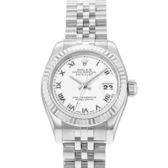 Rolex Pre-owned Rolex Datejust 26 Automatic Chronometer White Dial Ladies Watch 179174 WRJ
