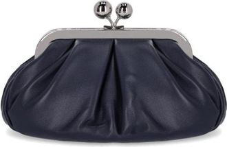 Max Mara Pasticcino Prati Small Clutch - Dames - Clutches - Blauw - ONE Size - Leer - Tassen