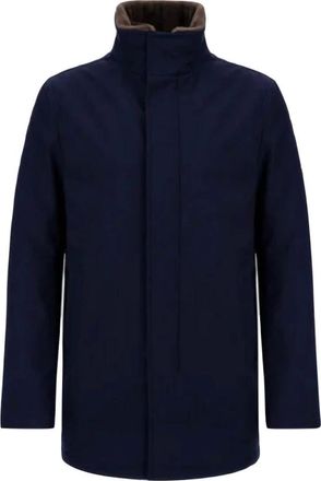 Herno Heren, Jassen, Blauw, Maat: M Wol