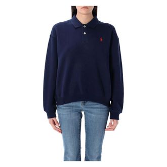 Polo Ralph Lauren Hoodies & sweatvesten, Dames, Blauw, S, Katoen, Polo Fleece