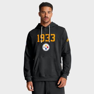 Nike Pittsburgh Steelers Alt Onside Conversion Sideline Nike Mens Dri-FIT NFL Pullover Hoodie in Black | 03AZ00AQ7L-U5T