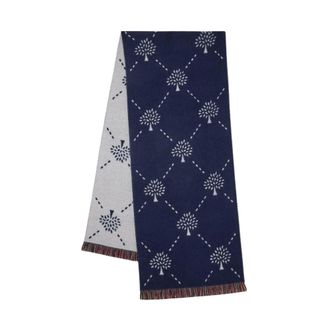 Mulberry Sciarpa Jacquard Albero di Diamanti - - Accessories - Donna - Blu - ONE SIZE