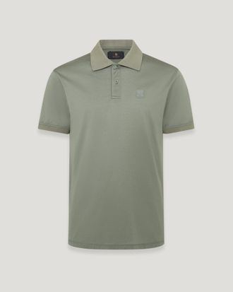 Belstaff Steel Polo Mens Mercerised Cotton Sage Green Size 3XL
