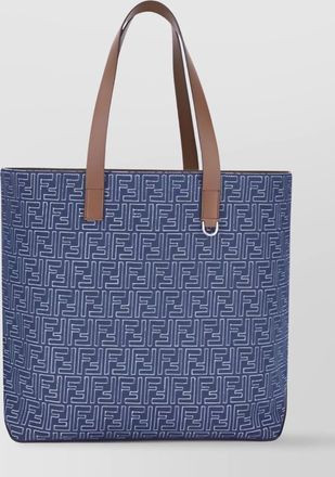 Fendi denim logo-jacquard tote bag