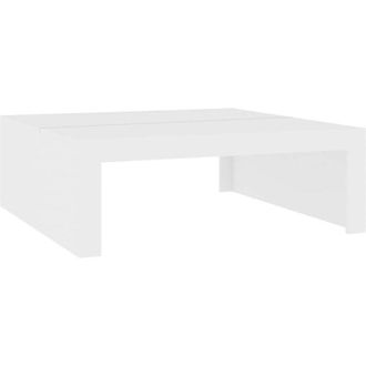 vidaXL Mesa De Centro Madera Contrachapada Blanco 100x100x35 Cm Vidaxl