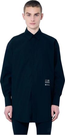 Maison Margiela Logo Print Stretch Shirt - Heren - Casual Overhemden - Zwart - L - Polyester - Overhemden