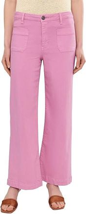 Kut from the Kloth Meg High-Rise Wide Leg with Patch Pockets Reg Hem Womens Jeans Cupcake : 12, Cotton/Polyester/Rayon