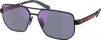 Prada Dark Blue Mirror Violet Navigator Mens Sunglasses PS 51ZS 1BO70A 59