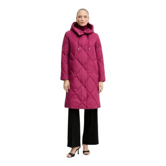 Silvian Heach Jassen, Dames, Rood, M, Leer, Bautista Quilted Jacket