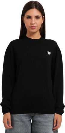 HUGO BOSS Crew Neck Sweater - Dames - Ronde hals truien - Zwart - M - Wol - Truien & Vesten