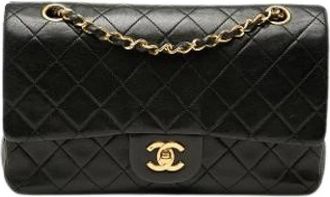 Chanel Pre-owned Double Flap Shoulder Bag - Dames - Vintage Schoudertas - Zwart - ONE Size - Leer - Vintage