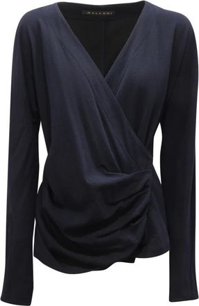 Malloni M20I5030 Jacket - Dames - Longsleeves - Blauw - L - Katoen - Tops