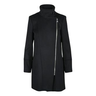 Patrizia Pepe Cappotto - Dames - Mantels - Zwart - Maat: S Wol