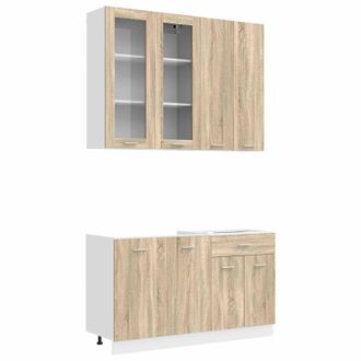 vidaXL Unidad De Cocina Lyon 4 Uds. Roble Sonoma Madera De Ingenier&iacute;a Vidaxl