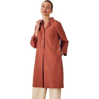 Celtic & Co. Placket Detail Knee Length Dress in Redwood at Nordstrom, Size 14