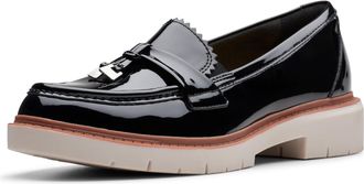 Clarks Womens Westlynn Bella Loafer, Black Patent, 7 UK