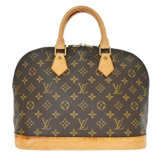 Louis Vuitton Alma Handbag Monogram Canvas Brown Canvas Handbag (Pre-Owned)