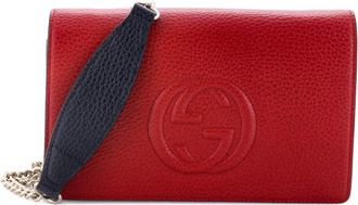Gucci Soho Wallet on Chain Leather crossbody bag - Blauw