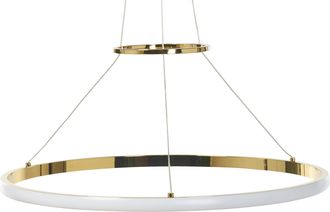 Beliani L&aacute;mpara De Techo Led De Metal Dorado Hierro Aluminio Con Anillos Glamour Moderno Tano