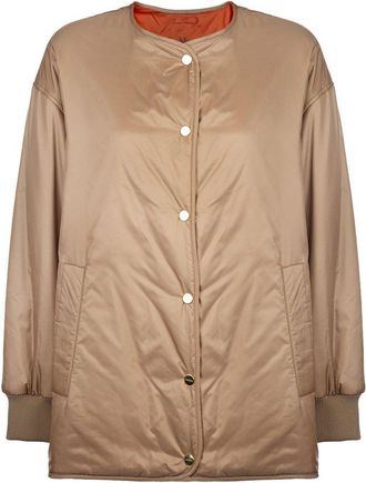 Max Mara Max Mara The Cube Button-up Crewneck Reversible Jacket
