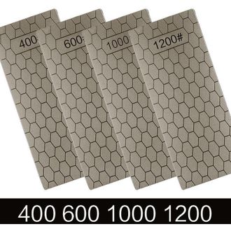 OEM Juego De 4 Placas De Afilado De Diamante, Piedra De Afilar De Diamante Con Superficie De Panal, Grano 400/600/1000/1200-crezuo