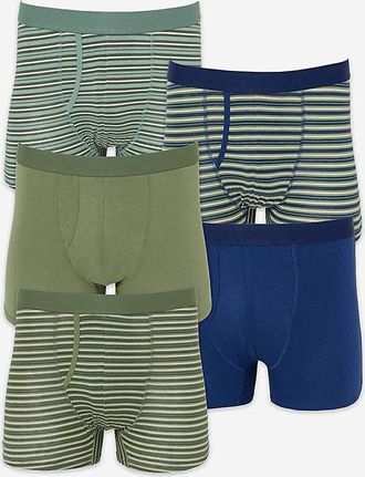 Jacamo 5 Pack Stripe A-Front Boxers