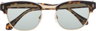 Cartier tortoiseshell-effect sunglasses - unisex - Acetate - 52 - Brown