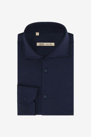 Maurizio Baldassari Lang&auml;rmeliges Hemd aus Schurwolljersey