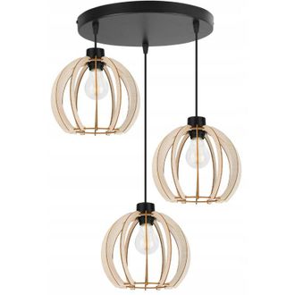 OEM L&aacute;mpara De Techo Colgante Led Moderna De Madera