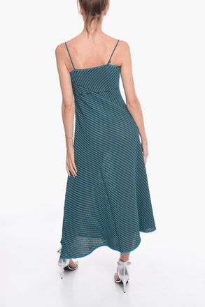 Bottega Veneta Maxidress in Misto Cotone a Righe con Coulisse Bottega Veneta