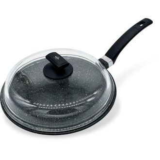 Olympia Padella Fornetto con Coperchio in Vetro Antiaderente 1 Manico 30 cm Olympia Hard Cook