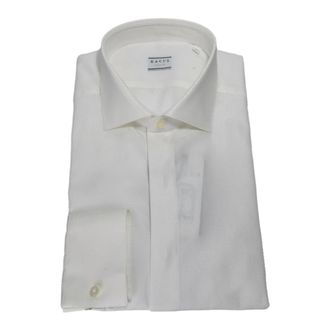Xacus Tailor Shirt 21105001 Elegante Dressability - Heren - Zakelijke Overhemden - Beige - S - Katoen - Overhemden