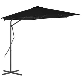 Berkfield Home Outdoor Parasol with Steel Pole Black 300x230 cm