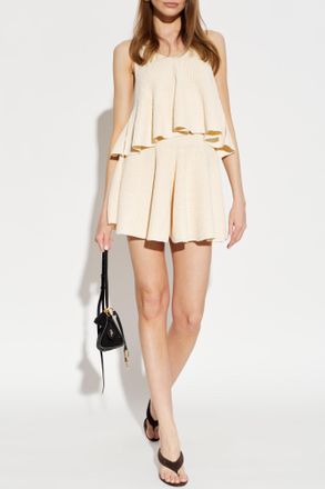 Alaia Silk Top, Womens, Beige