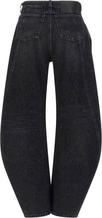 Jean Paul Gaultier Low-Waist Wide-Leg Cotton Denim Jeans - Black