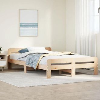 vidaXL Vidaxl - Estructura De Cama Sin Colch&oacute;n Madera Maciza De Pino 120x190 Cm