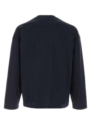 Jil Sander Mens Midnight Blue Cotton T-Shirt 402 Exterior Exterior: T-shirts And Polos