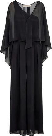 Pennyblack Geco&ouml;rdineerde jumpsuit met shrug - Dames - Jumpsuits - Zwart - S - Leer - Jumpsuits & Playsuits