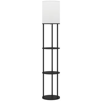 HOMCOM L&aacute;mpara de pie 29x29x158 cm negro
