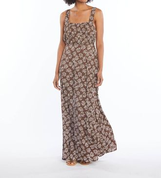 Skemo Palm Sicily Maxi Dress In Brown