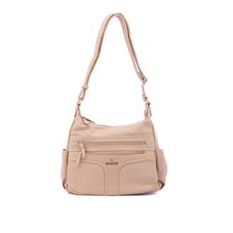 Cavalli Bc1346 Schoudertas - Dames - Tassen - Beige - Maat: ONE Size Leer