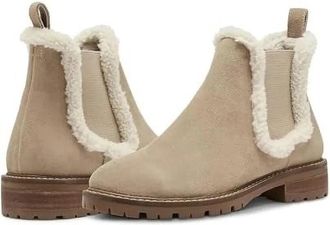Steve Madden Leopold Boots Womens Tan Suede Round Toe Chelsea Bootie LION750