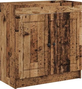 vidaXL Cabinet Debajo Del Fregadero Madera Envejecida Vidaxl